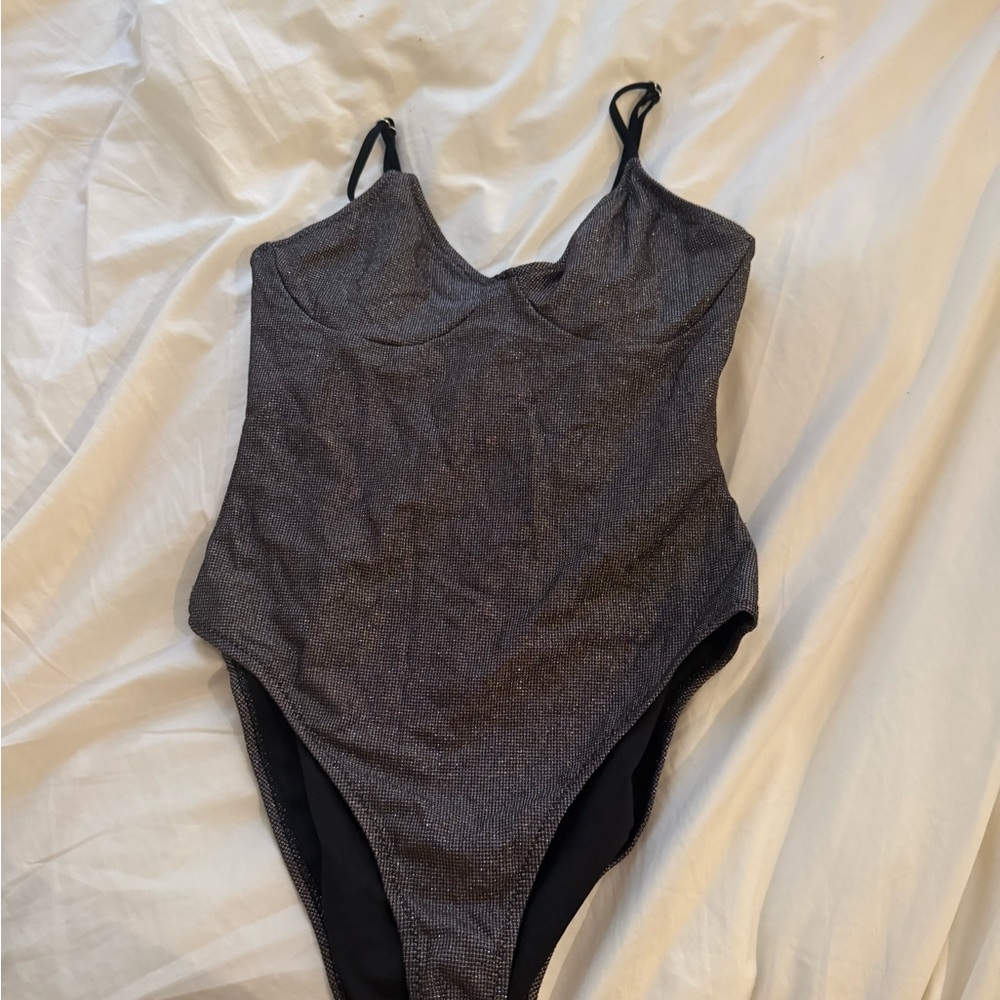 Shimmering Black Bodysuit